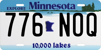MN license plate 776NOQ