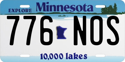MN license plate 776NOS