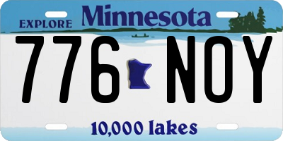 MN license plate 776NOY