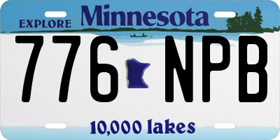 MN license plate 776NPB