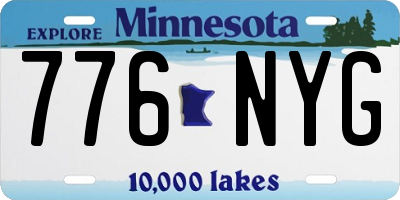 MN license plate 776NYG