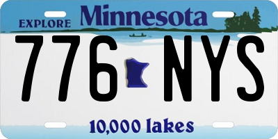 MN license plate 776NYS