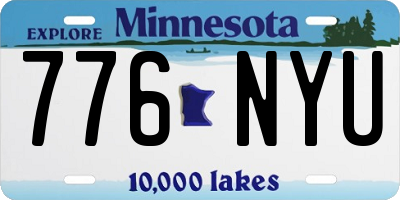 MN license plate 776NYU