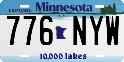 MN license plate 776NYW