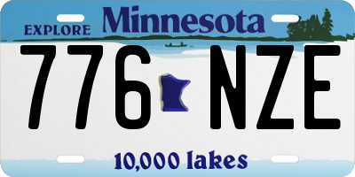 MN license plate 776NZE