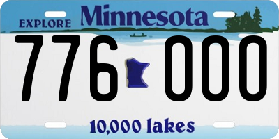 MN license plate 776OOO