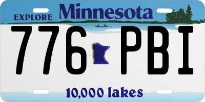 MN license plate 776PBI