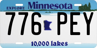 MN license plate 776PEY