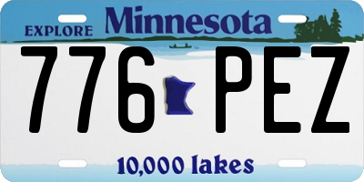 MN license plate 776PEZ