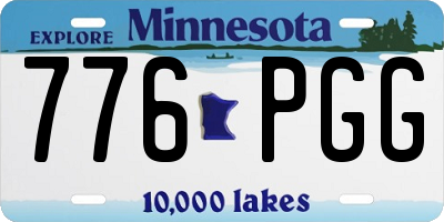 MN license plate 776PGG