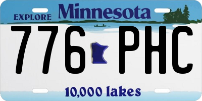 MN license plate 776PHC