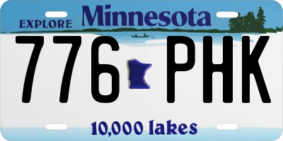 MN license plate 776PHK