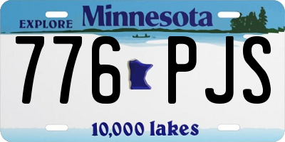 MN license plate 776PJS