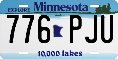 MN license plate 776PJU