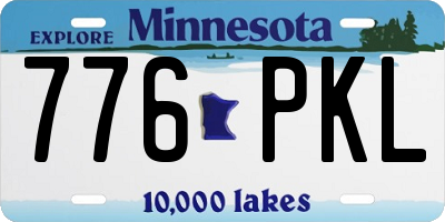 MN license plate 776PKL