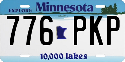 MN license plate 776PKP