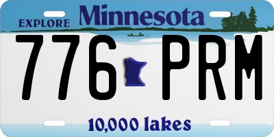 MN license plate 776PRM