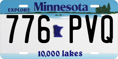 MN license plate 776PVQ