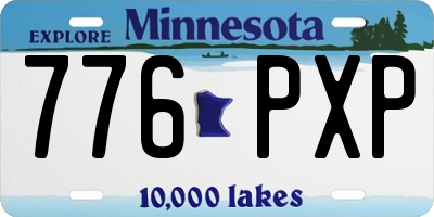 MN license plate 776PXP
