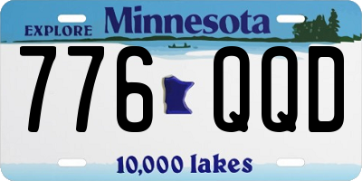 MN license plate 776QQD