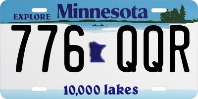 MN license plate 776QQR