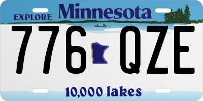 MN license plate 776QZE