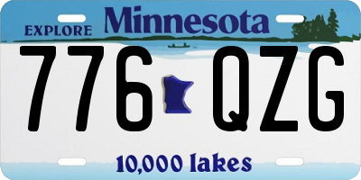 MN license plate 776QZG