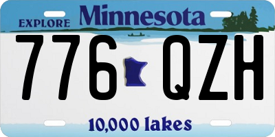MN license plate 776QZH