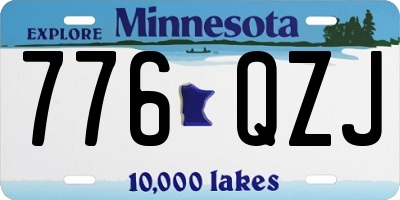MN license plate 776QZJ