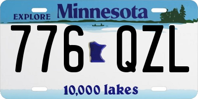 MN license plate 776QZL