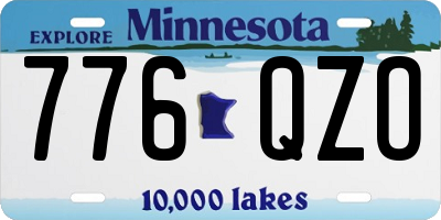 MN license plate 776QZO