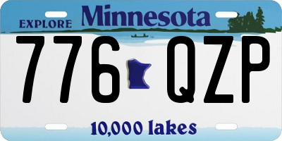 MN license plate 776QZP