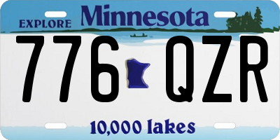 MN license plate 776QZR