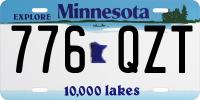 MN license plate 776QZT