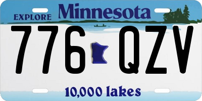 MN license plate 776QZV