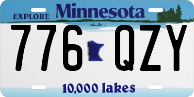 MN license plate 776QZY