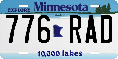 MN license plate 776RAD