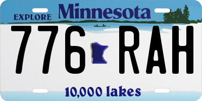MN license plate 776RAH