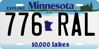 MN license plate 776RAL