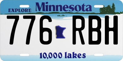 MN license plate 776RBH