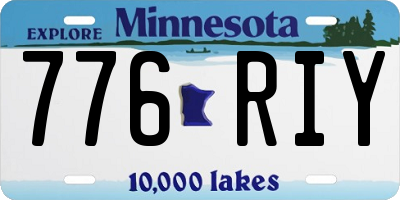 MN license plate 776RIY