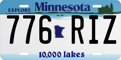 MN license plate 776RIZ
