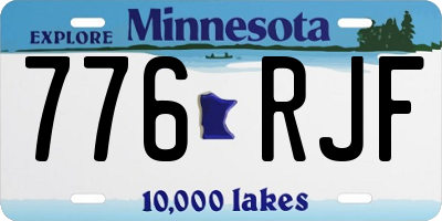 MN license plate 776RJF
