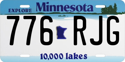 MN license plate 776RJG