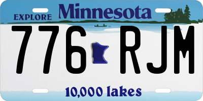 MN license plate 776RJM