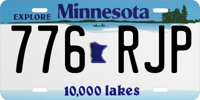MN license plate 776RJP