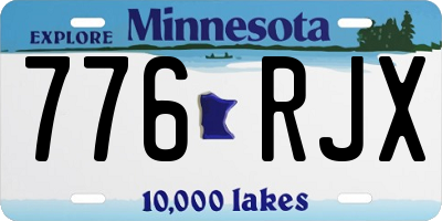 MN license plate 776RJX