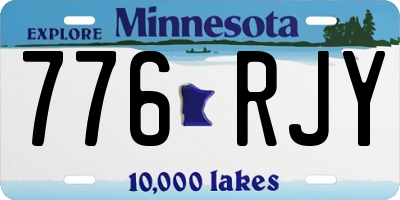 MN license plate 776RJY
