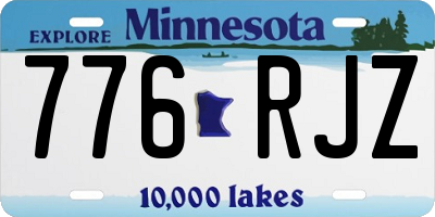 MN license plate 776RJZ