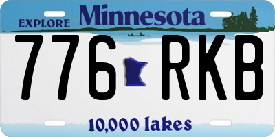 MN license plate 776RKB